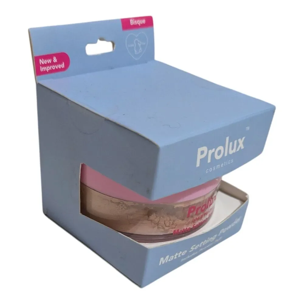 Prolux Cosmetics Matte Setting Powder with Powder Puff – Loose Face Powder